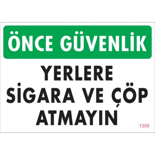 Çevre Temizlik Levhaları
